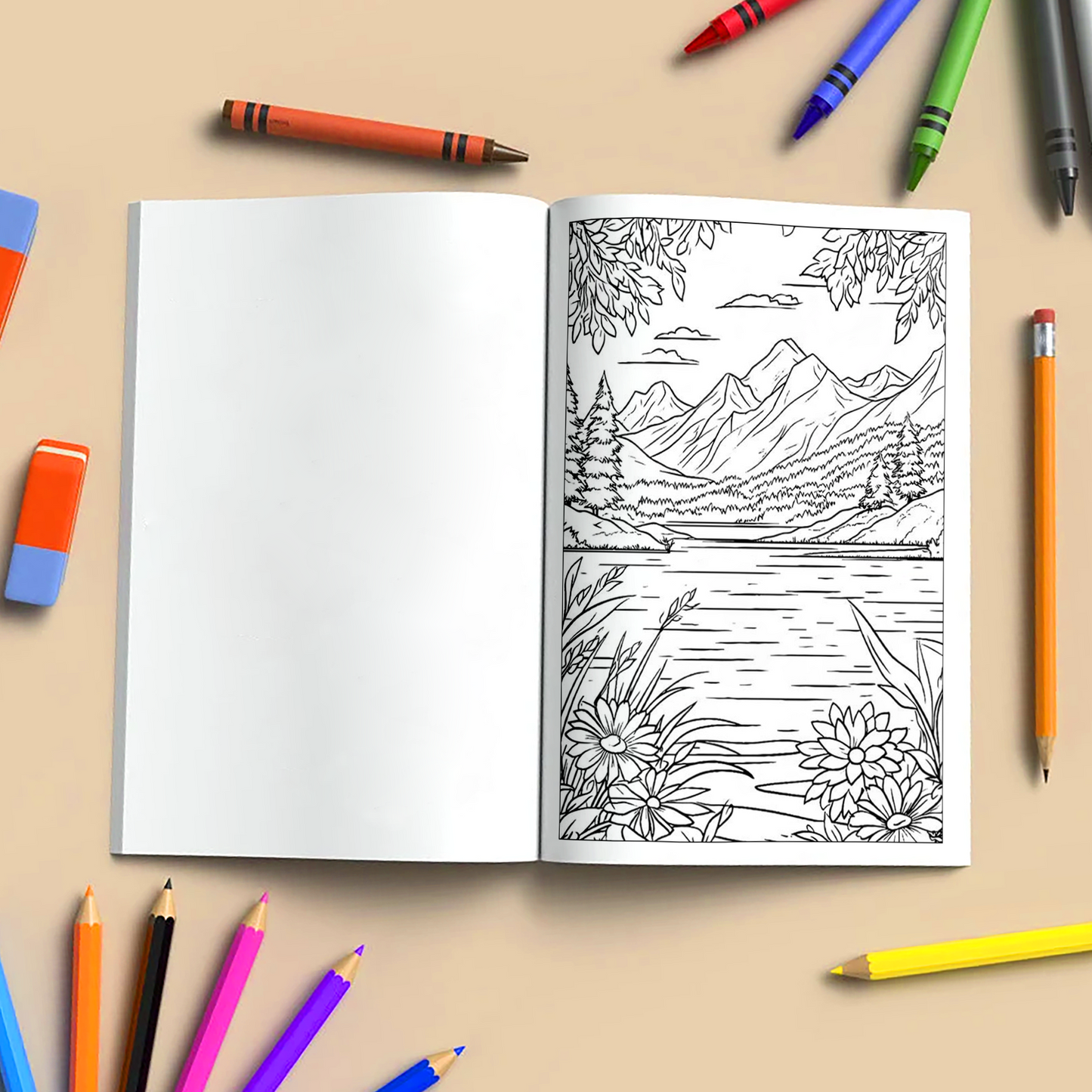 Tranquil Hawaii Views Coloring Pages – 48 Peaceful Island Landscapes – For Adults