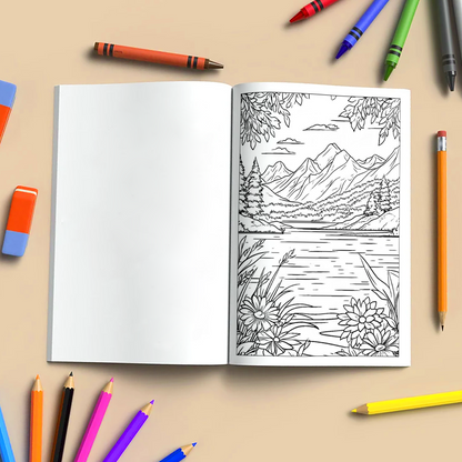Tranquil Hawaii Views Coloring Pages – 48 Peaceful Island Landscapes – For Adults
