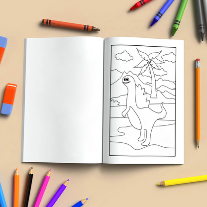 Smiley Dinosaurs Coloring Pages – 48 Joyful, Easy-to-Color Dinosaur Designs – For Kids