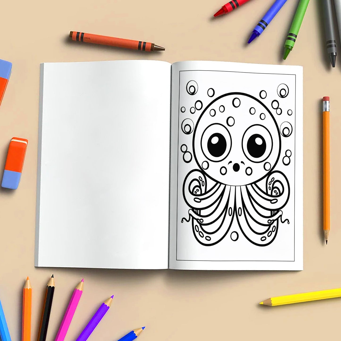 Adorable Animals – 48 Pages – Easy Coloring for Young Artists