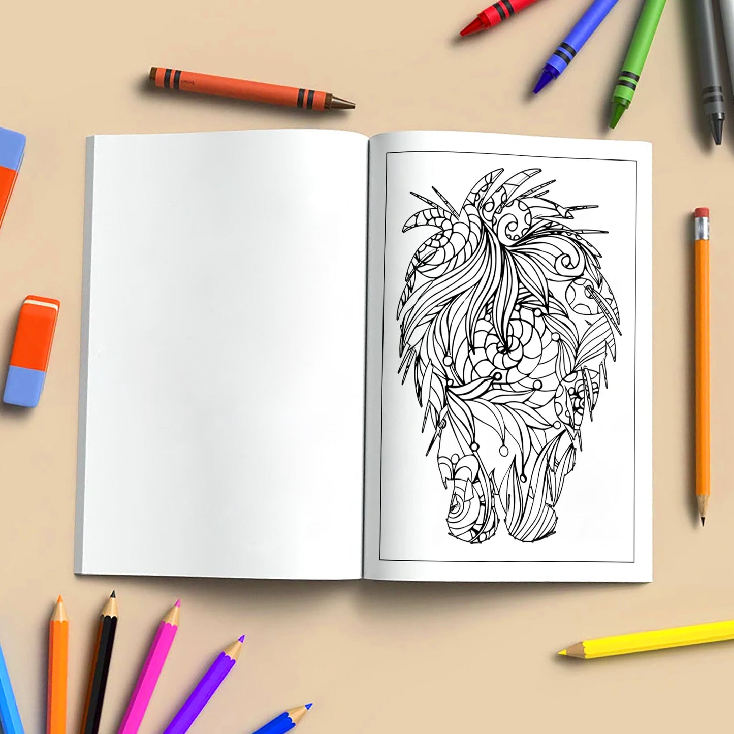 Mandala Animal Shapes Coloring Pages – 48 Intricate Silhouette Designs for Adults