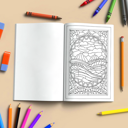 Nature Mandala Reflections Coloring Pages – 48 Intricate Designs for Adults