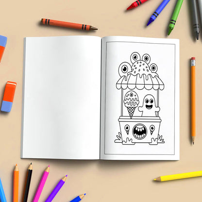 Spooky Tropics Coloring Pages – 48 Haunted Beach & Ghost Designs – For Kids