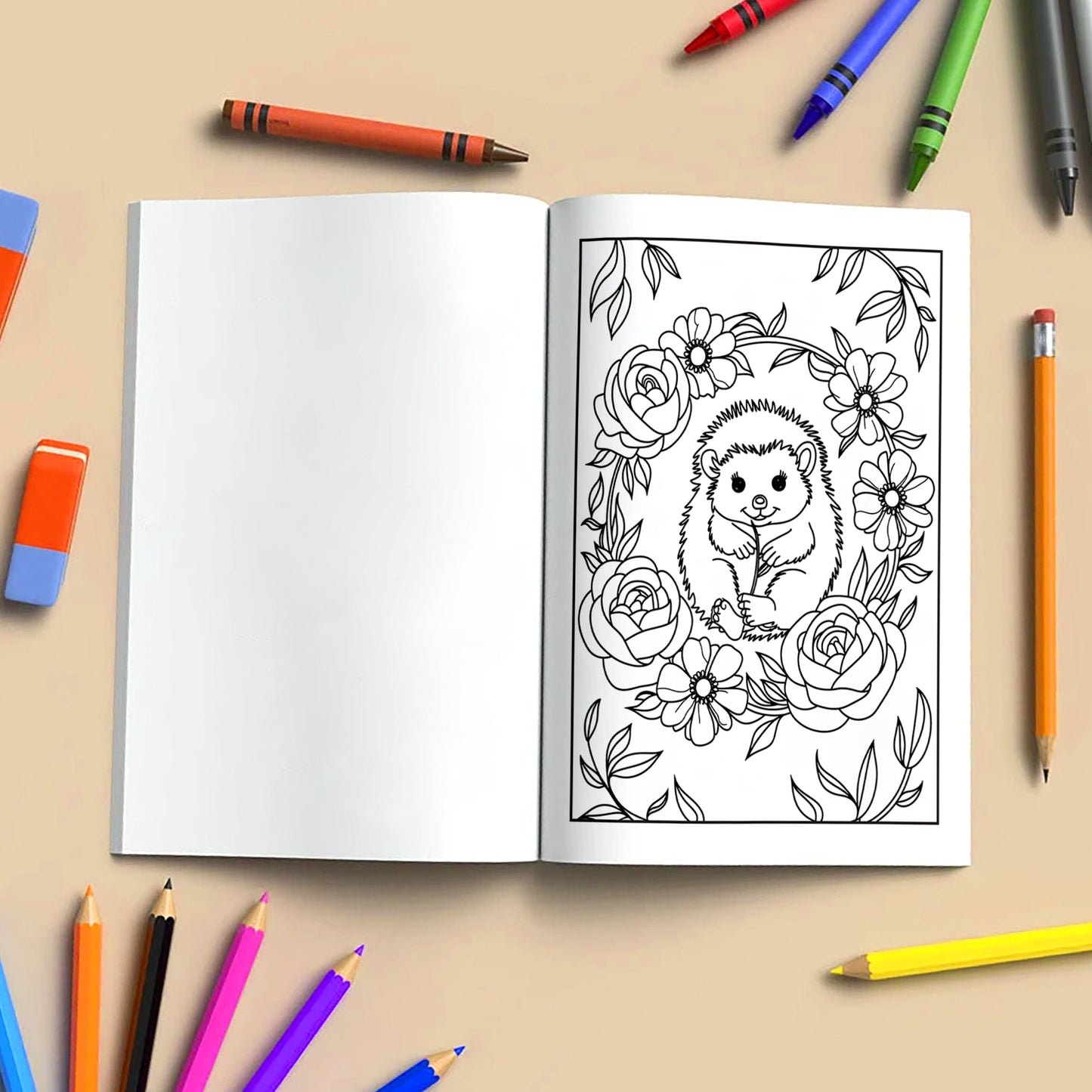 Botanical Bloom Flower Coloring Pages – 48 Floral Line Art Designs for Adults