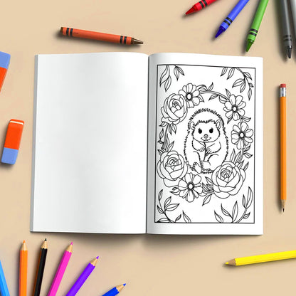 Botanical Bloom Flower Coloring Pages – 48 Floral Line Art Designs for Adults