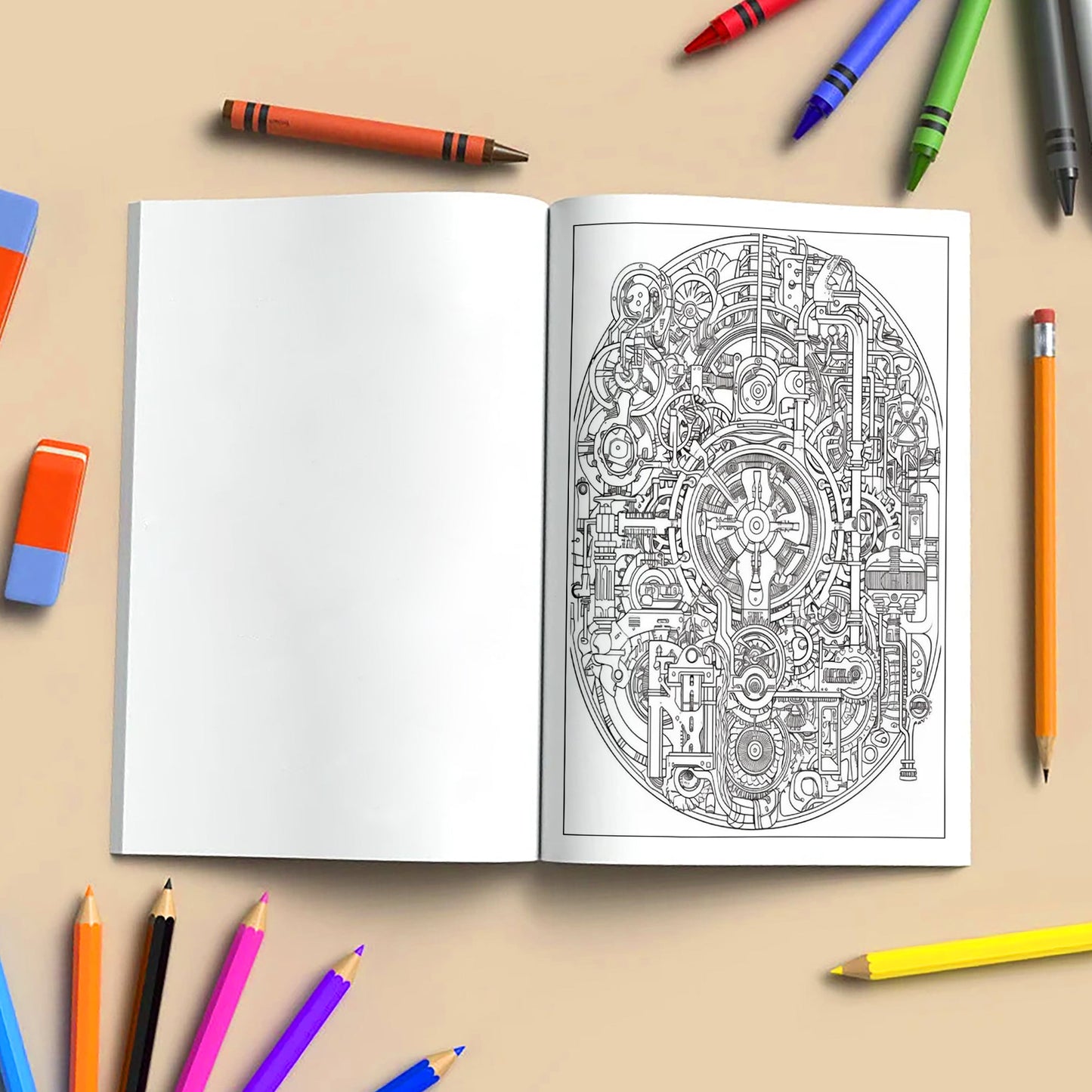 Plumbing Patterns – Plumbing Mandala Coloring Pages – 48 Pages – Complex Pipework and Engineering Designs – For Adults
