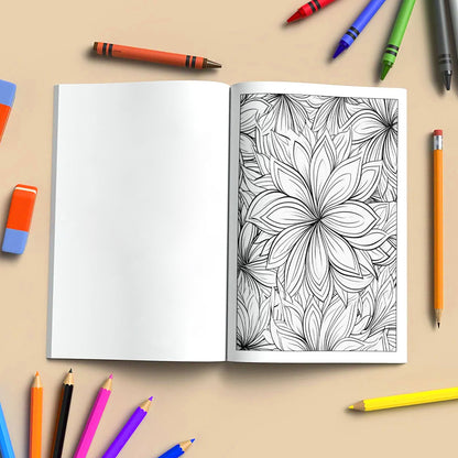 Floral Mandala Dreams Coloring Pages – 48 Flower Designs for Adults