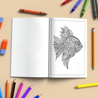 Mystic Fish Mandala Coloring Pages – 48 Ocean-Inspired Designs for Adults