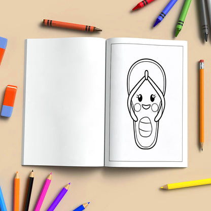 Kawaii Hawaii Vibes Coloring Pages – 48 Cute Summer and Beach Scenes for Kids