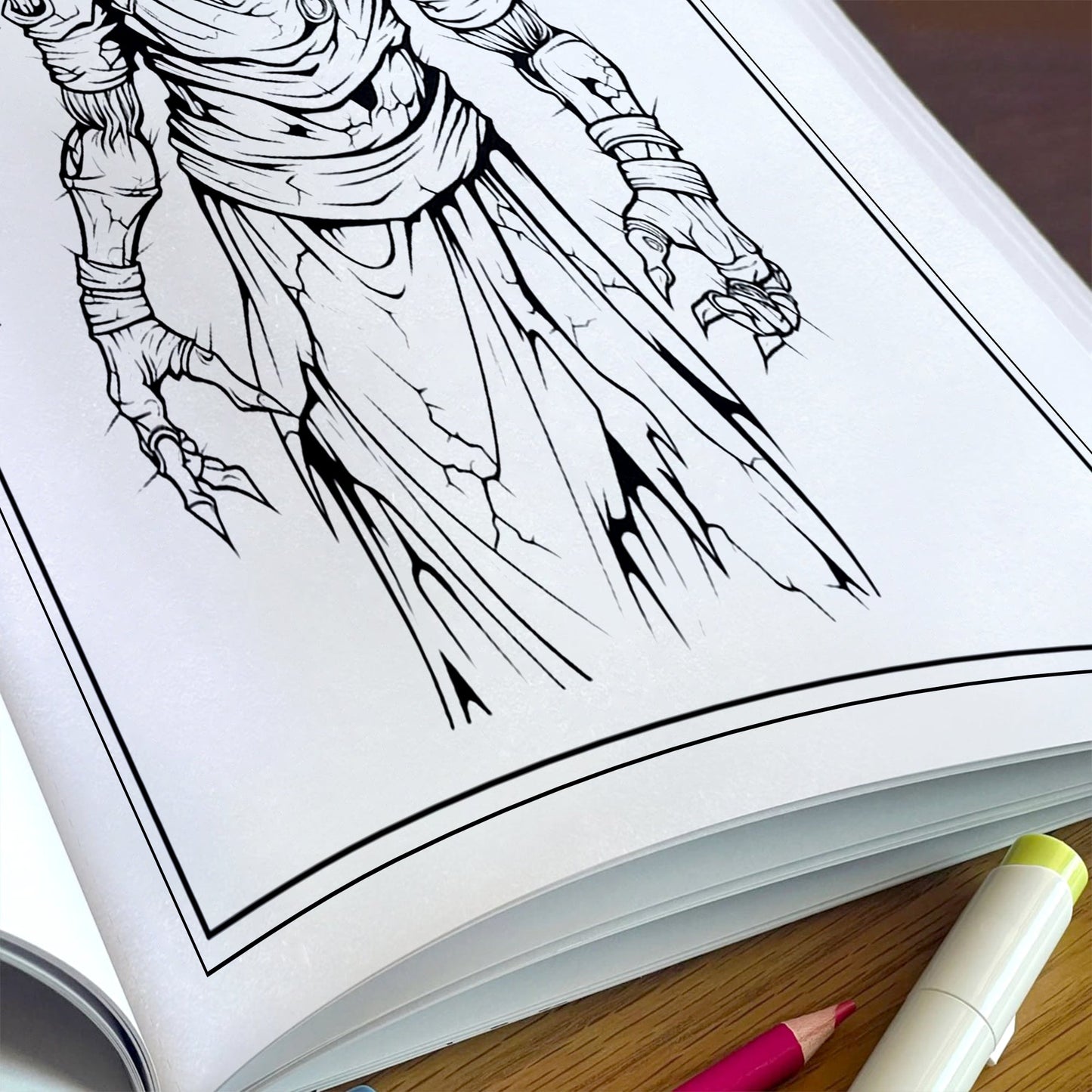 Haunting Screams Horror Coloring Pages – 48 Pages – Scary Skeletons, Zombies & Haunted Piano Scene – For Adults