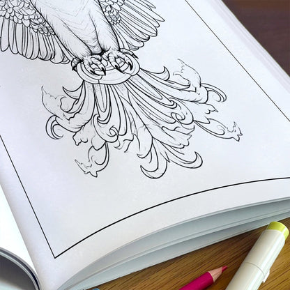 Regal Eagles Mandala Coloring Pages – 60 Bold Line Art Designs for Adults