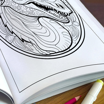 Prehistoric Mandalas Coloring Pages – 48 Intricate Dinosaur Designs for Adults