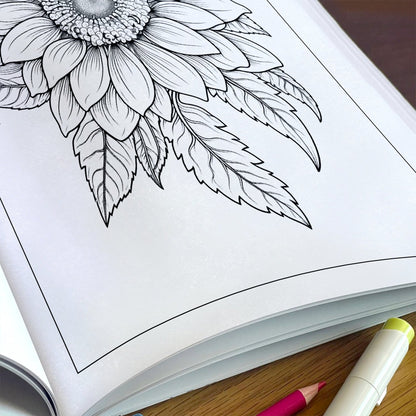 Sunflower Mandala Bliss Coloring Pages – 48 Floral Designs for Adults