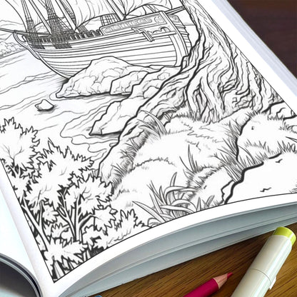 Sailing Hawaii Coloring Pages – 48 Tropical Ocean Scenes for Adults