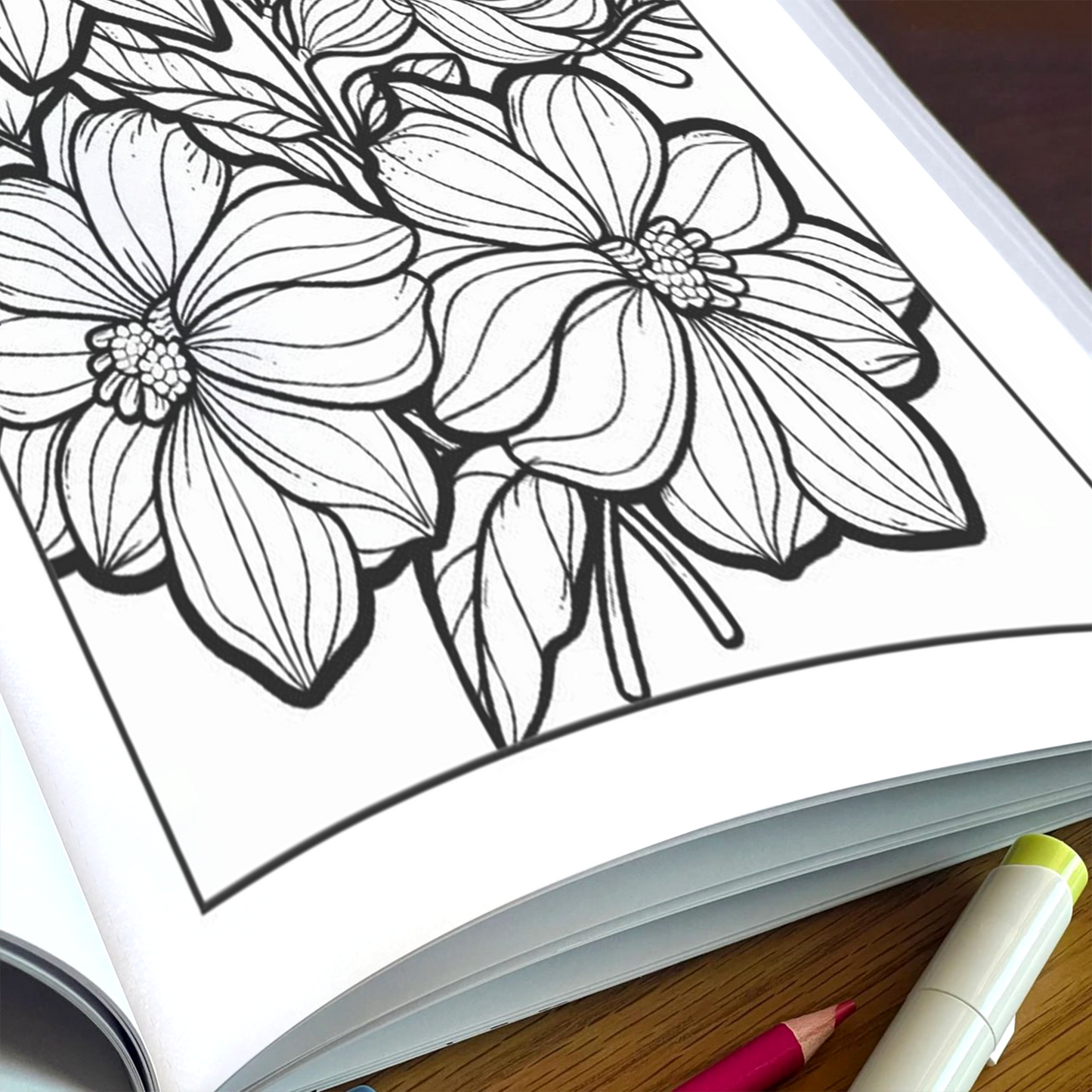 Floral Harmony – Flower Coloring Pages – 48 Pages – Calm, Elegant, Nature-Inspired Patterns – For Adults