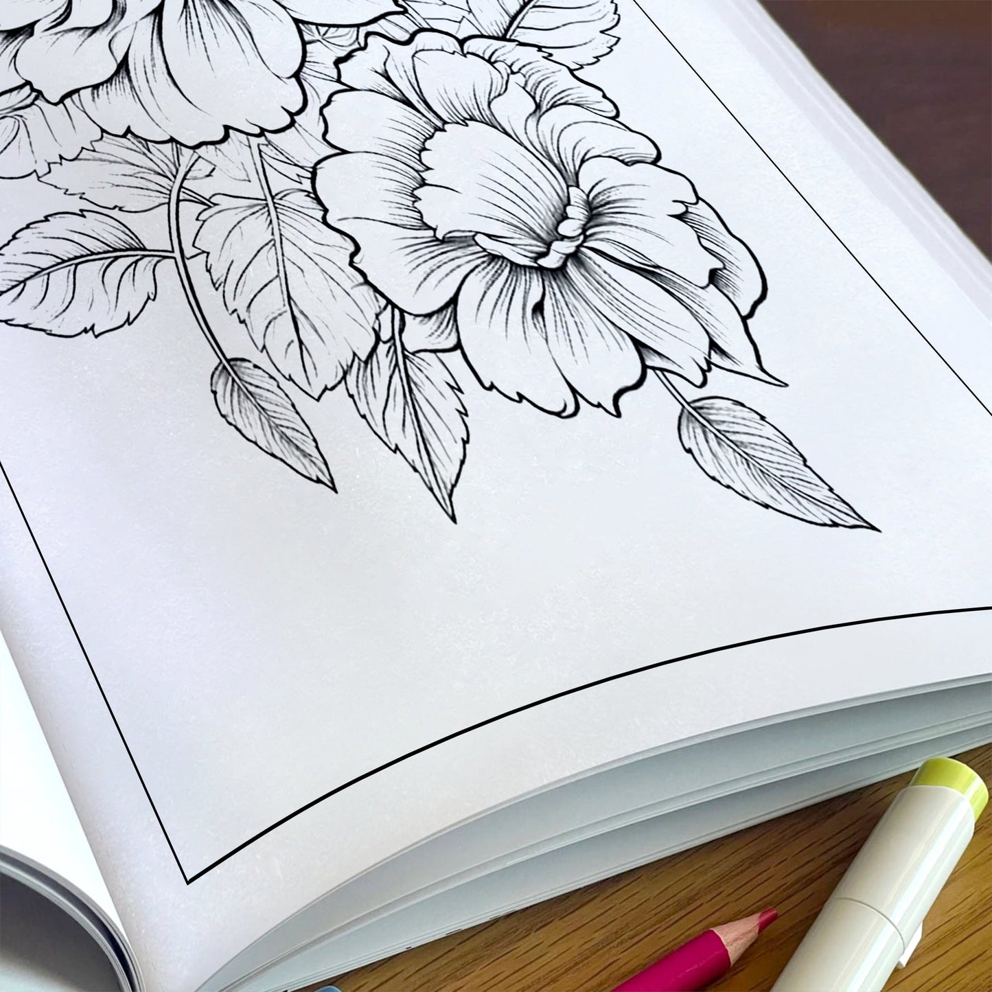 Garden Grace Coloring Pages – 48 Beautiful Flower Line Art Designs for Adults