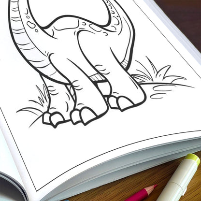 Cuddly Dinos Adventures – Dinosaur Coloring Pages – 48 Pages – Cute, Easy, Playful Fun – For Kids