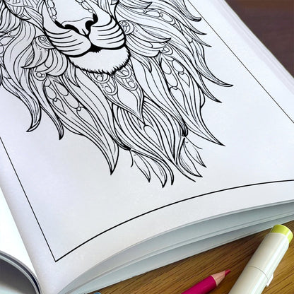 King of the Mandalas Coloring Pages – 48 Bold and Beautiful Lion Patterns for Adults