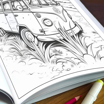 Tranquil Shores Hawaii Coloring Pages – 48 Serene Ocean and Palm Tree Scenes for Adults