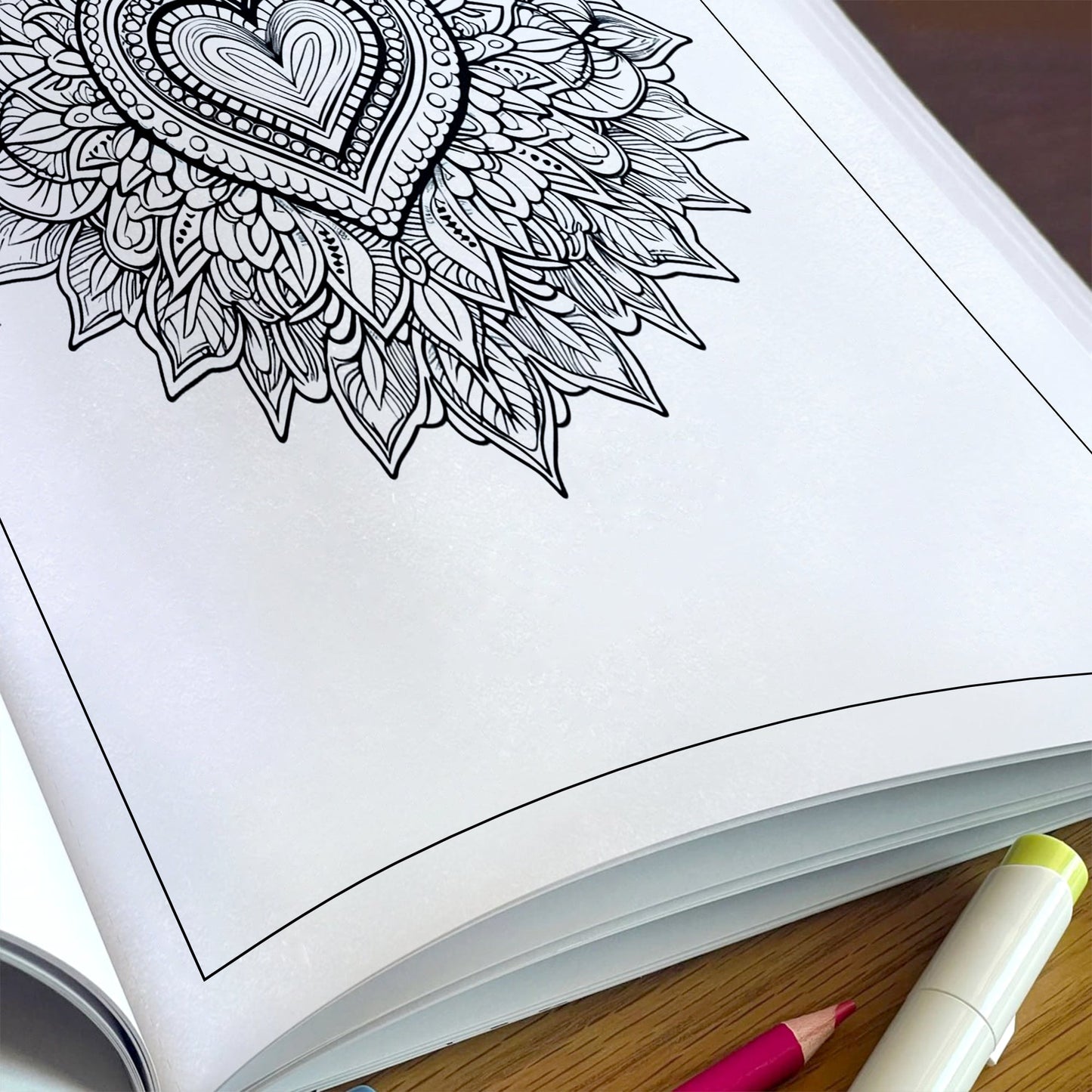 Heartful Blossoms Coloring Pages – 48 Mandala Flower Hearts for Adults