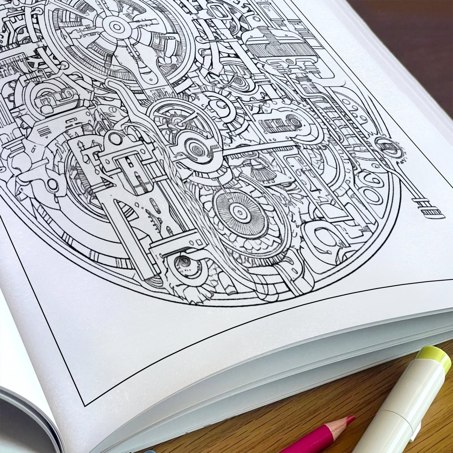 Plumbing Patterns – Plumbing Mandala Coloring Pages – 48 Pages – Complex Pipework and Engineering Designs – For Adults