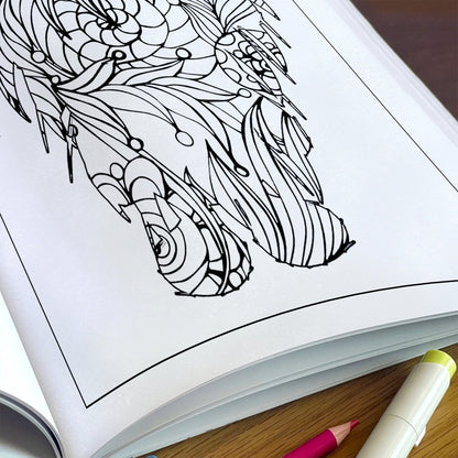 Mandala Animal Shapes Coloring Pages – 48 Intricate Silhouette Designs for Adults