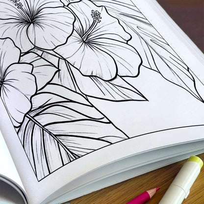 Moonlit Garden Coloring Pages – 48 Whimsical Floral & Cosmic Designs for Adults