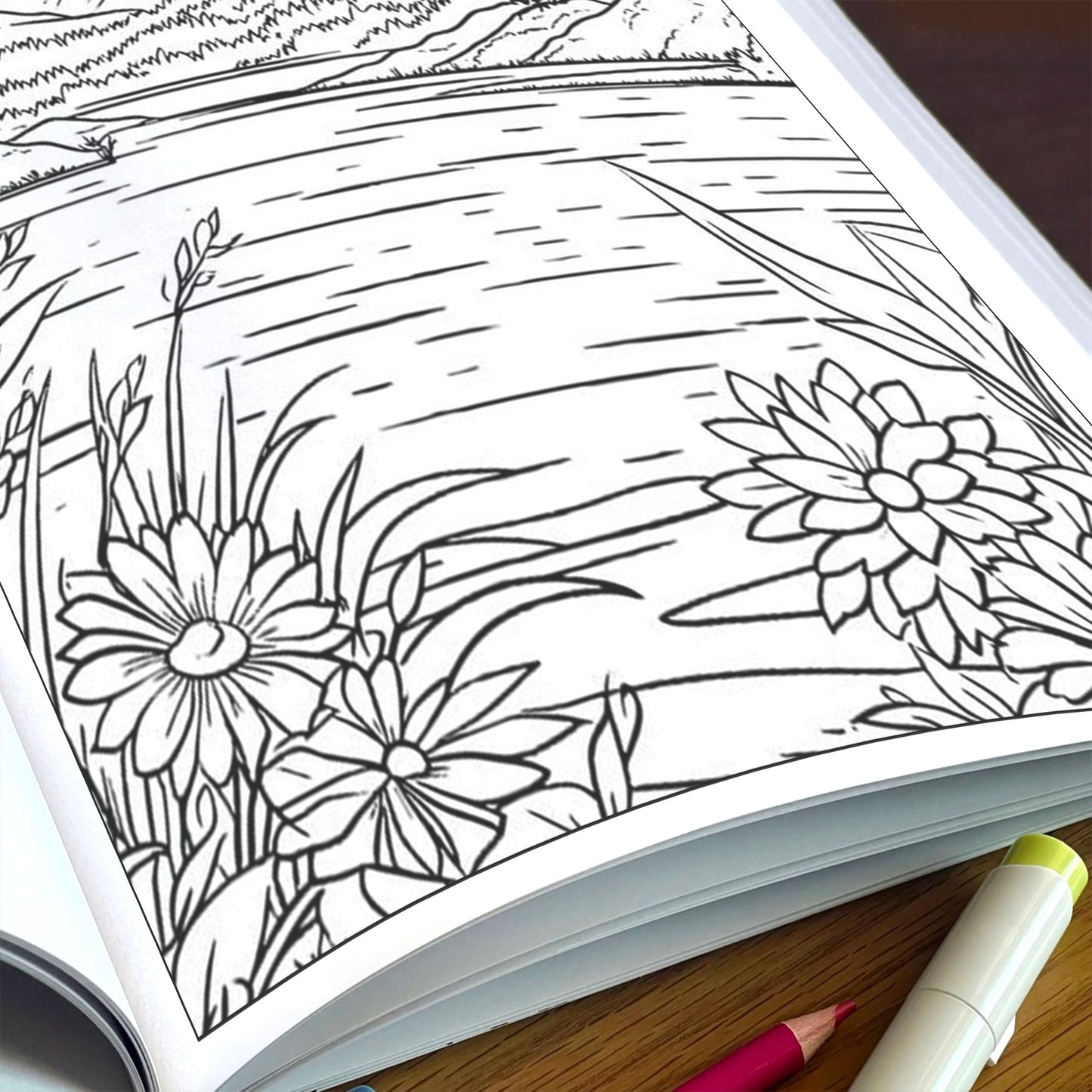 Tranquil Hawaii Views Coloring Pages – 48 Peaceful Island Landscapes – For Adults