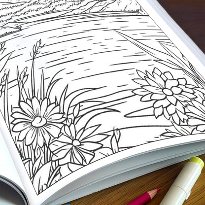 Tranquil Hawaii Views Coloring Pages – 48 Peaceful Island Landscapes – For Adults
