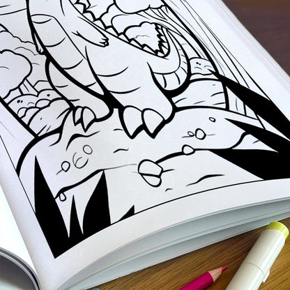 Jurassic Smiles – Friendly Dino Coloring Pages – 48 Pages – Cute Prehistoric Designs – For Kids