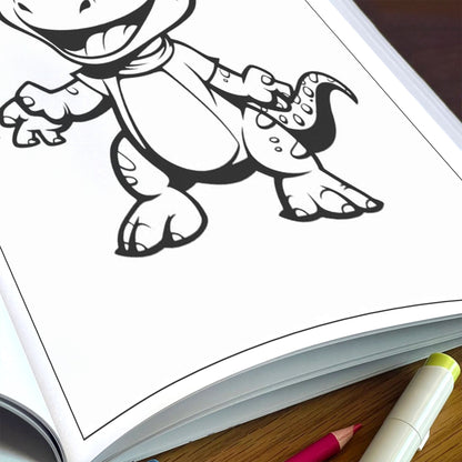 Happy Little Dinosaurs – Dinosaur Coloring Pages – 48 Pages – Adorable, Fun-Loving, Beginner-Friendly – For Kids