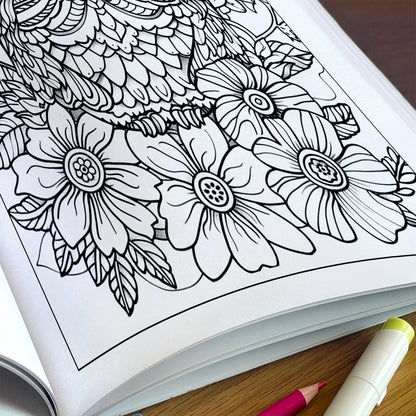 Floral Owls Coloring Pages – 48 Mandala-Inspired Bird Designs for Adults