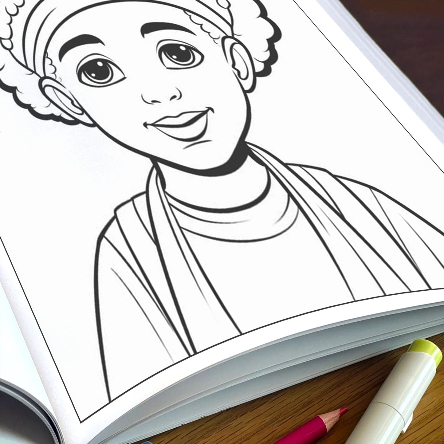 Afro Magic Queens – Black Girls Coloring Pages – 48 Pages – Empowering, Stylish, Natural Hair Looks – For Kids