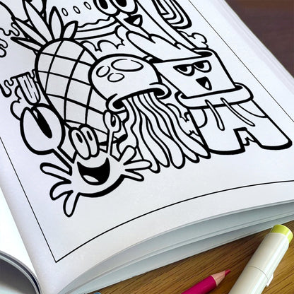 Aloha Doodle Days – Hawaii Coloring Pages – 48 Summer Vacation Scenes – For Kids