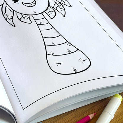 Kawaii Summer Fun Coloring Pages – 48 Pages – Cute Beach, Vacation, and Fun Summer Designs – For Kids