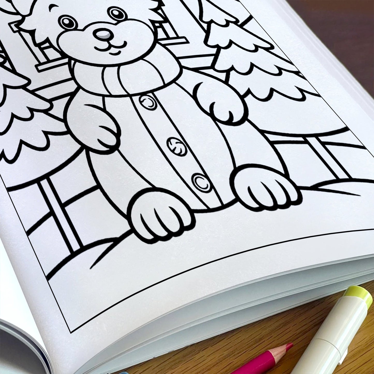 Snowy Friends Coloring Pages – 48 Pages – Cute Winter Animals – For Kids