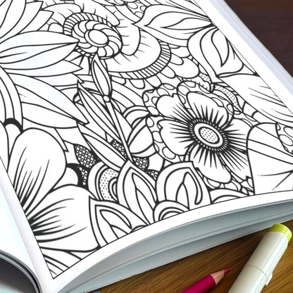 Mandala Bloom Garden Coloring Pages – 48 Floral Mandala Designs for Adults