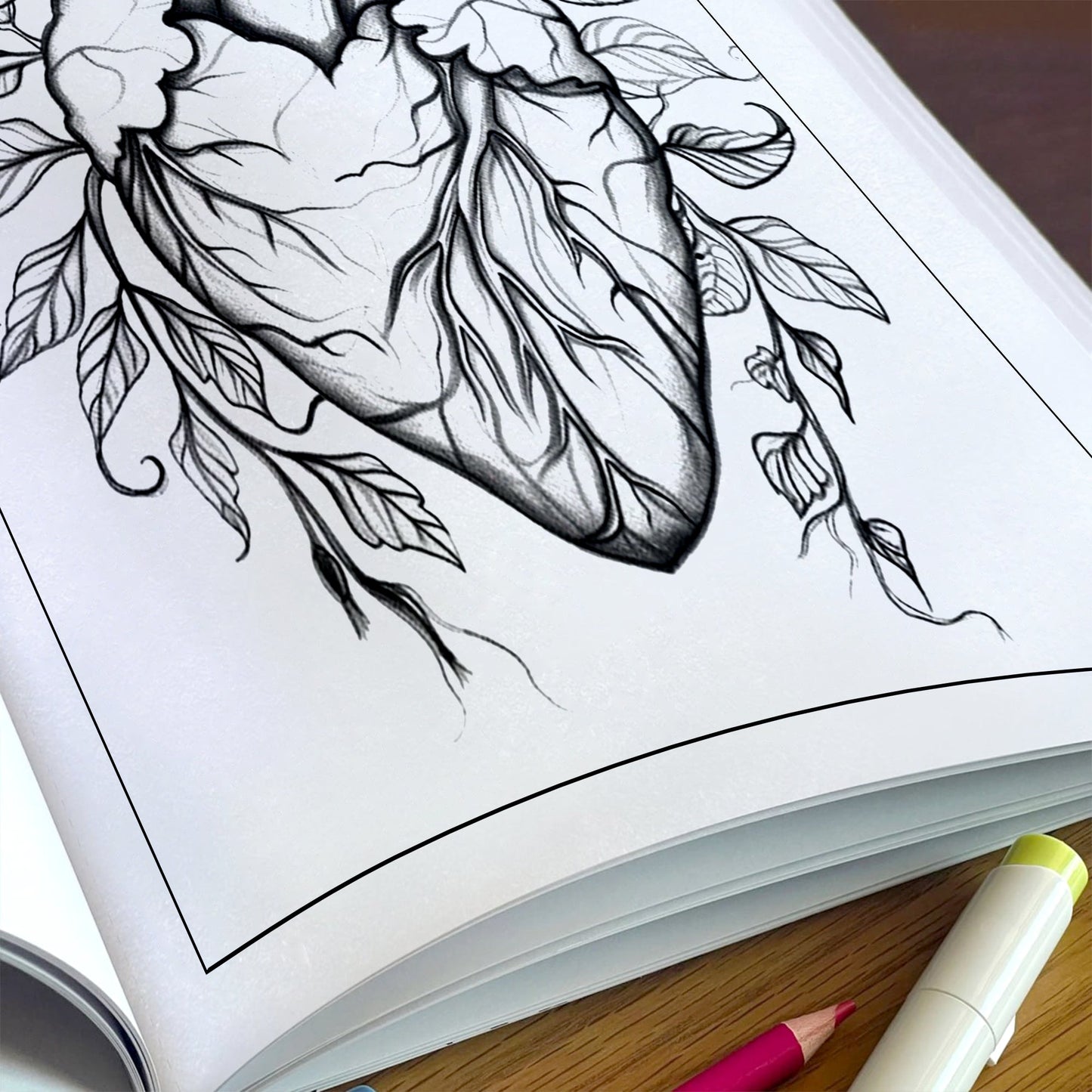 Heart & Bloom Coloring Pages – 60 Floral Anatomy Designs for Adults