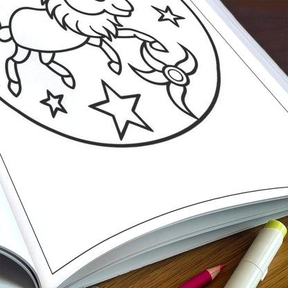 Mandala Zodiac Realms – Astrology Coloring Pages – 48 Pages – Sacred Circles, Horoscope Symbols – For Adults