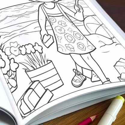 Hawaii Bliss Coloring Pages – 48 Summer Scenes for Kids