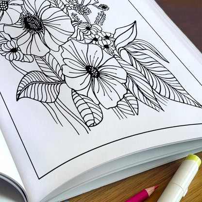 Floral Serenity Mandala Coloring Pages – 48 Relaxing Flower Designs for Adults