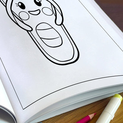 Kawaii Hawaii Vibes Coloring Pages – 48 Cute Summer and Beach Scenes for Kids