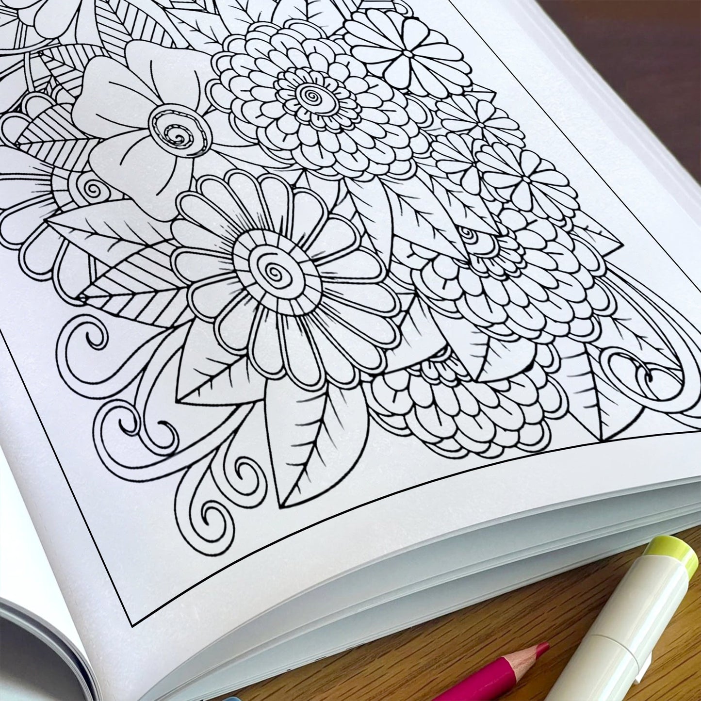 Floral Mandala Whirl Coloring Pages – 48 Intricate Designs for Adults