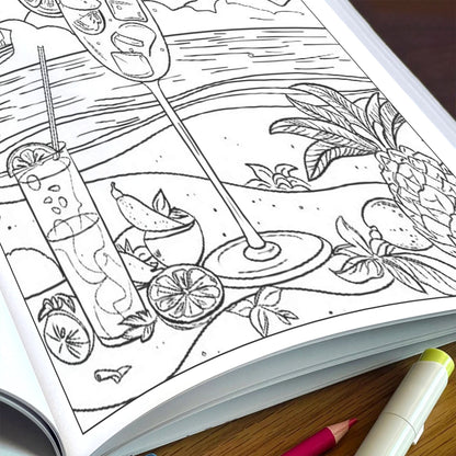 Aloha Serenity Hawaii Coloring Pages – 48 Scenic Ocean Views for Adults