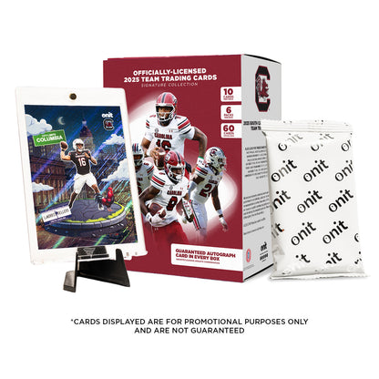 University of South Carolina Football 2025 Trading Cards - Platinum Box (Guaranteed Autograph)