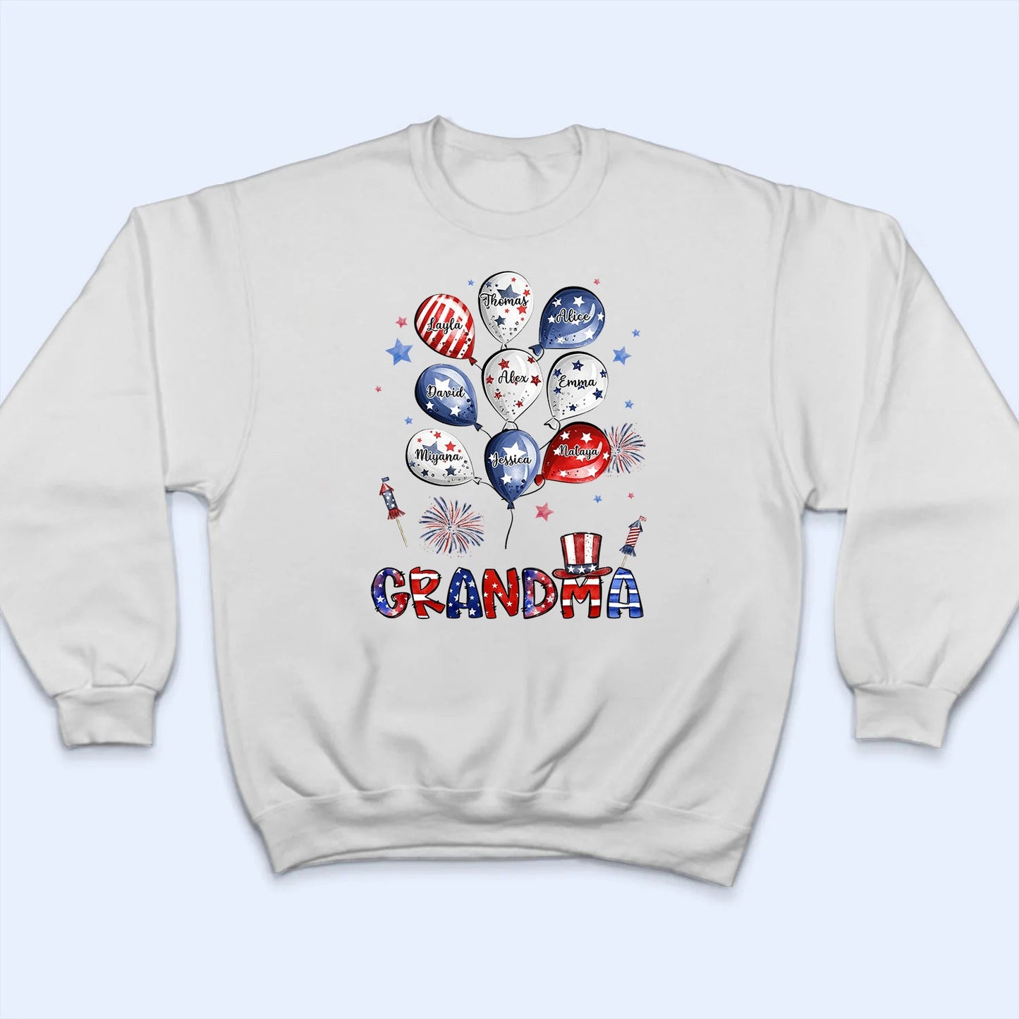 Grandma 4th of July - Personalized Custom Shirt - Independence Day Gift for Grandma, Mimi, Nana