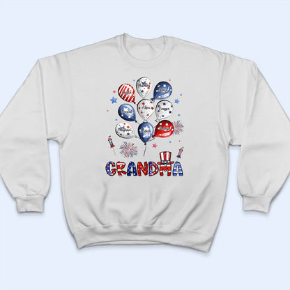 Grandma 4th of July - Personalized Custom Shirt - Independence Day Gift for Grandma, Mimi, Nana