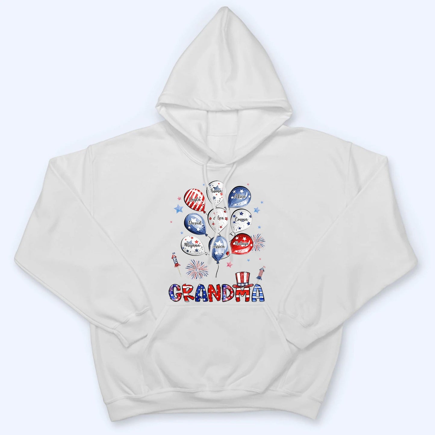 Grandma 4th of July - Personalized Custom Shirt - Independence Day Gift for Grandma, Mimi, Nana