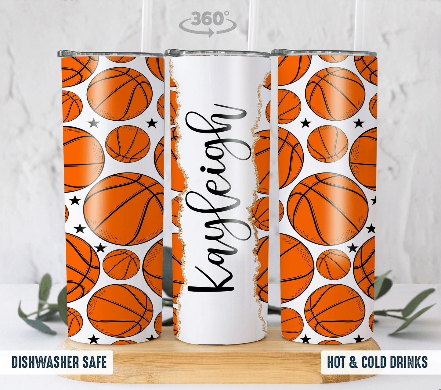 Doodle Sport Ball - Personalized Custom 20oz Skinny Tumbler Cup - Baseball/Softball Gift for Sport Grandma/Nana/Mimi, Mom, Wife, Grandparent, Granddaughter
