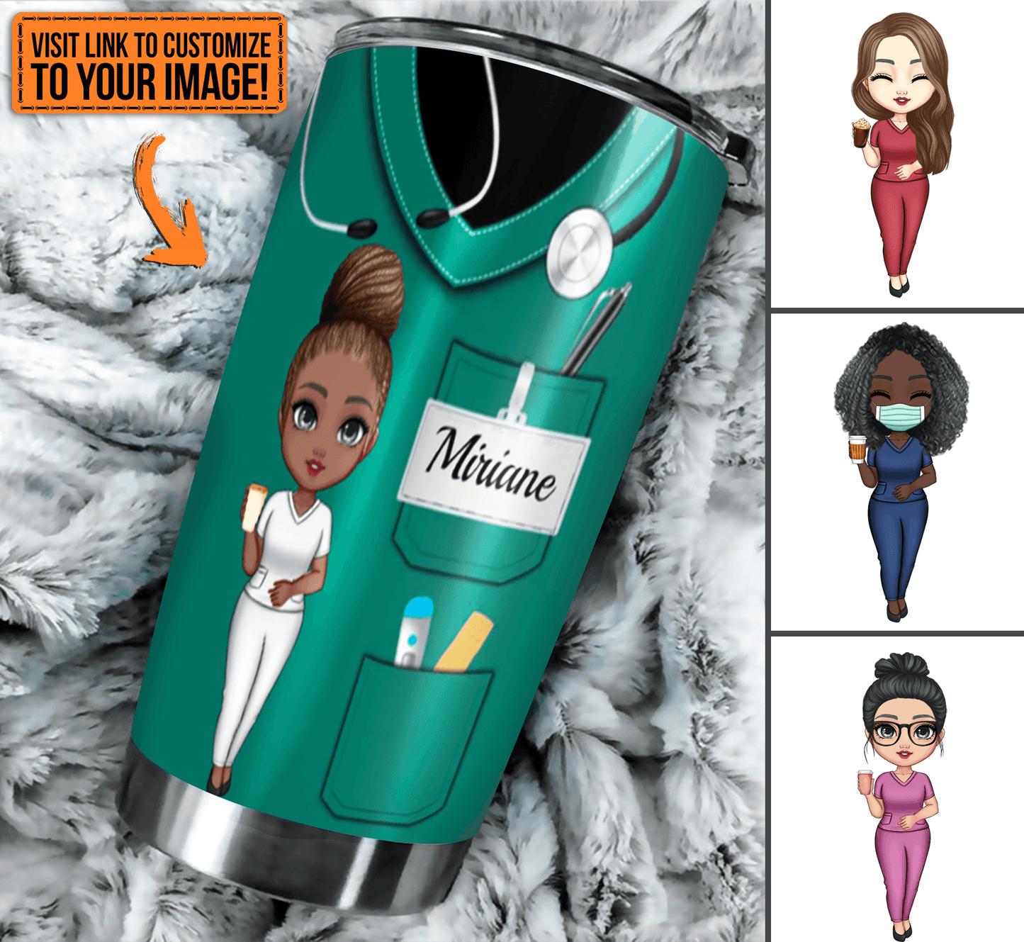 Nurse Nutrition Facts - Personalized Custom 20oz Fat Tumbler Cup - Personalized Gift For Her, Besties, Friends, Sister, Soul Sisters